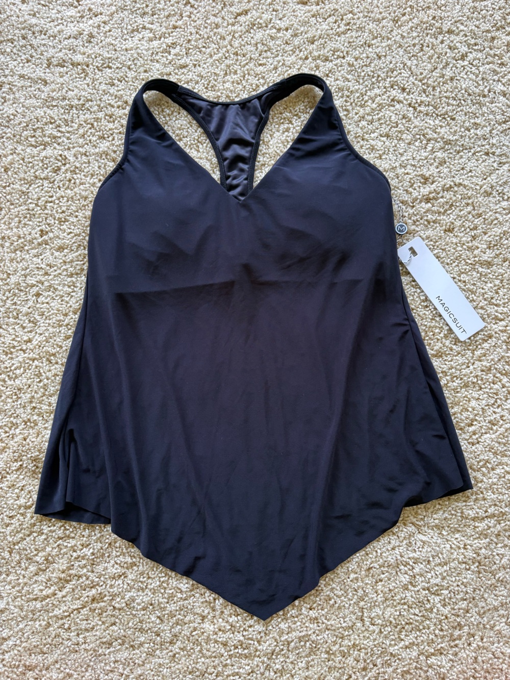 Magicsuit Taylor Tankini Top Size 8 DD Cup Black Swimsuit 6006052DD Underwire